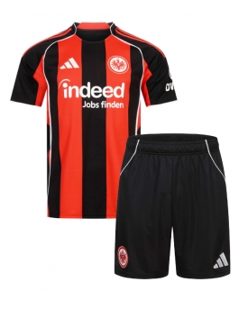 Eintracht Frankfurt Maglia Gara Casa Repliche 2025-26 Bambino Maniche Corte